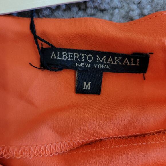 NWT Alberto Makali New York Women's‎ Orange Split Sleeve Blouse. Size M - Picture 8 of 11